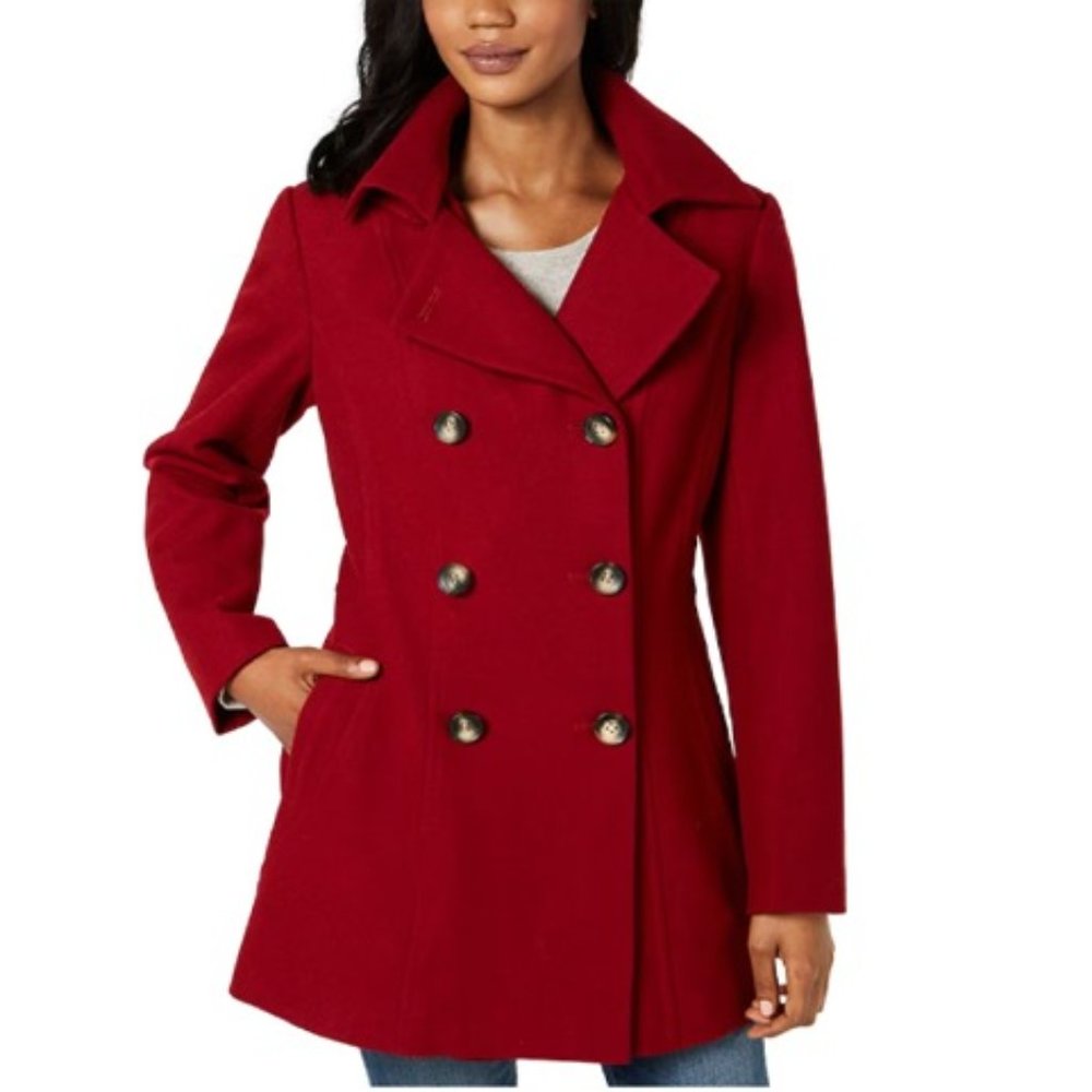 NEW Black Label Red Peacoat | Size M